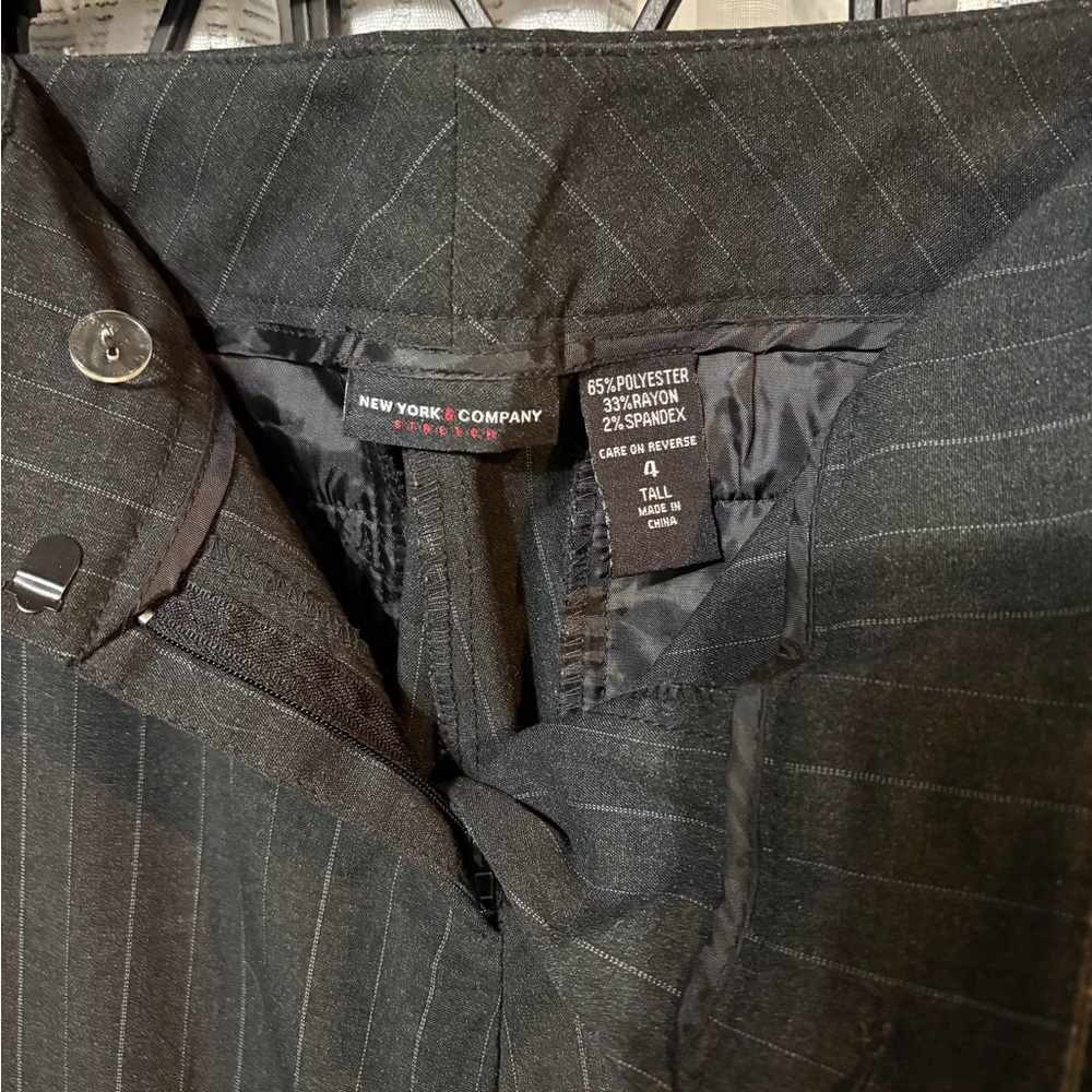 New York & Company Black Pinstripe Pants - Picture 7 of 7
